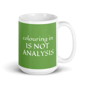 Colouring In Mug (green w/ white text)