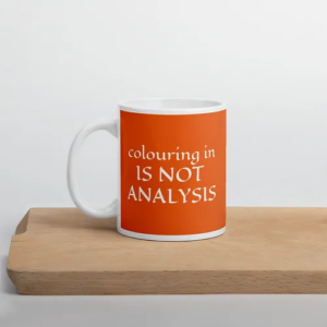 Colouring In Mug (orange w/ white text)
