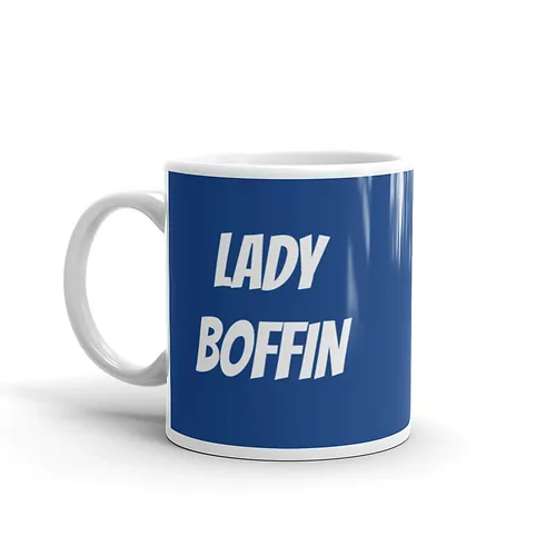 Lady Boffin Mug (navy w/ white text)