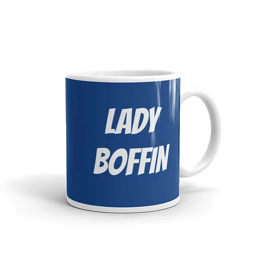 Lady Boffin Mug (navy w/ white text) - Image 2