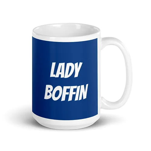 Lady Boffin Mug (navy w/ white text) - Image 4