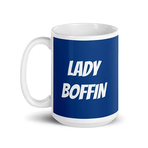 Lady Boffin Mug (navy w/ white text) - Image 5