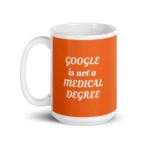 Medical Degree Mug (orange w/ white text)