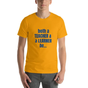 Short-Sleeve Unisex T-Shirt (Teacher & Learner, navy text)