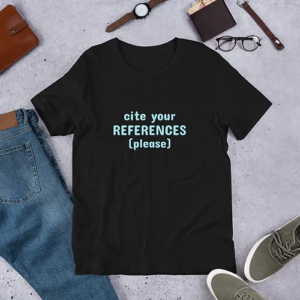 Short-Sleeve Unisex T-Shirt (Cite Your References, sky text)