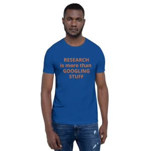 Short-Sleeve Unisex T-Shirt (Googling Stuff, orange text)