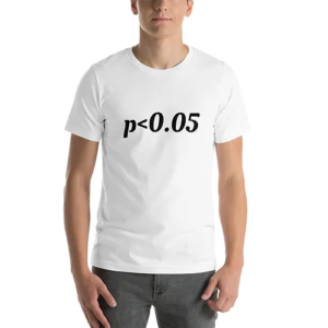 Short-Sleeve Unisex T-Shirt (p value, black text)