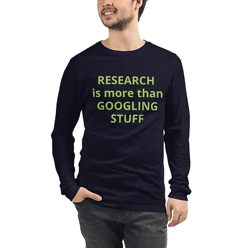 Unisex Long Sleeve Tee (Googling Stuff, lime text)