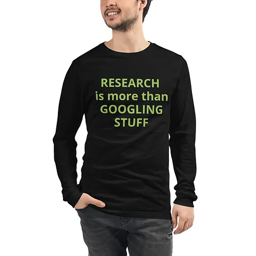 Unisex Long Sleeve Tee (Googling Stuff, lime text) - Image 4