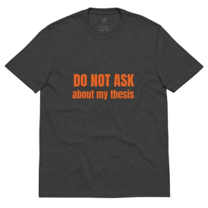 Unisex recycled t-shirt (Do Not Ask, orange text) copy