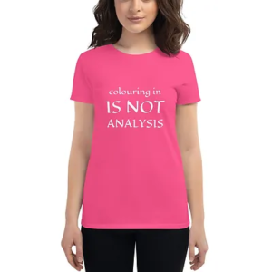 Women's short sleeve t-shirt (Colouring, white text)