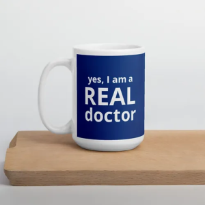 Real Doctor (blue w/ white text)